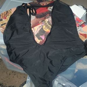 Brand New! Black Halter One Piece Swim